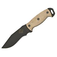 Нож с фиксированным клинком Ontario "NS-4 Tan Canvas Micarta"